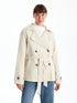 LC Waikiki Women's Jacket Collar Plain Trench Coat